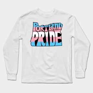 Portland Pride Festival - Trans - Oregon Silhouette Long Sleeve T-Shirt